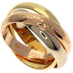 CARTIER Authentic 18k Gold Trinity Ring #50